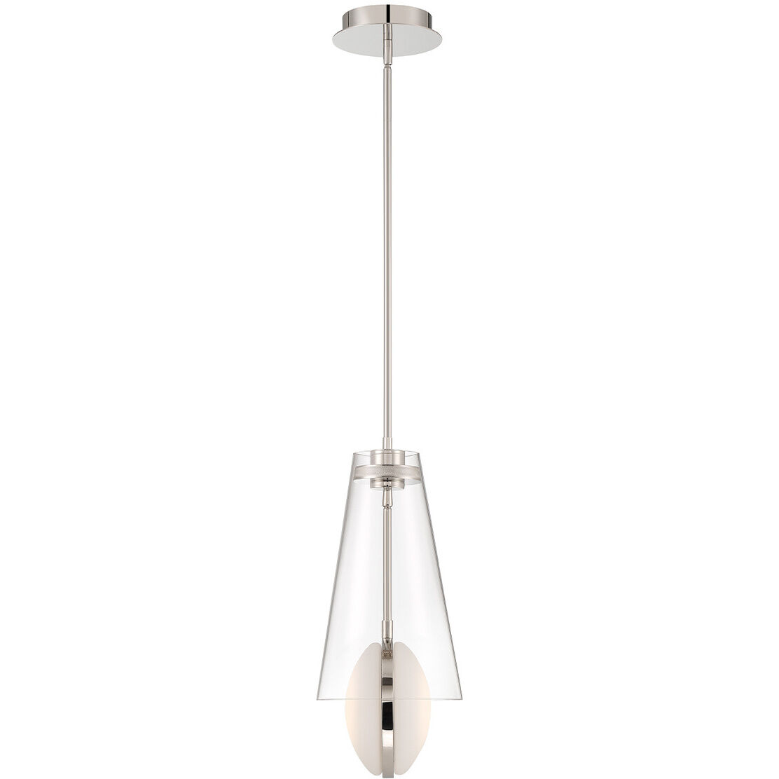 Solari LED 8 inch Polished Nickel Pendant Ceiling Light