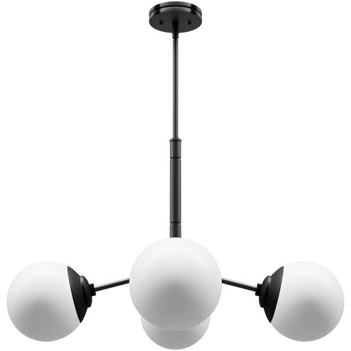 Hepburn 4 Light 30 inch Matte Black Chandelier Ceiling Light, Large