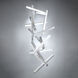 Chaos LED 28 inch Brushed Aluminum Chandelier Ceiling Light in 15, 75in.