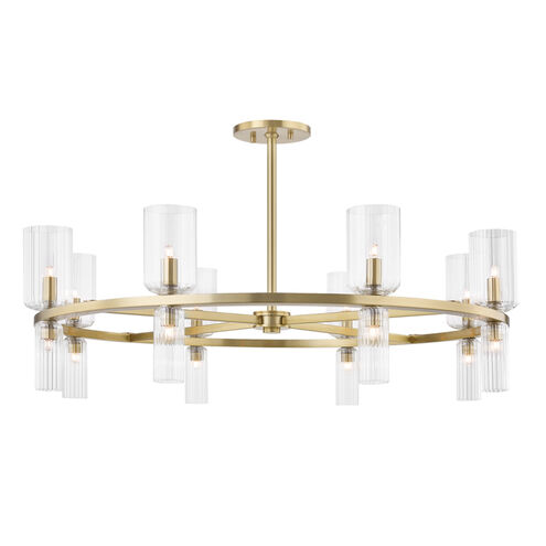 Tabitha 16 Light 34 inch Aged Brass Chandelier Ceiling Light