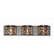 Inca 3 Light 24 inch Bronze Bath Vanity Light Wall Light in Clear/White, Without Bulb