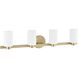 Bedminster 4 Light 30.5 inch Champagne Gold Vanity Light Wall Light