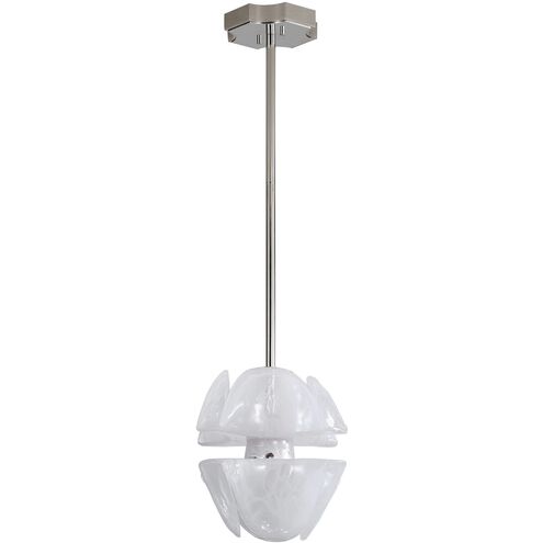 Glacier LED 13.75 inch Polished Nickel Pendant Ceiling Light