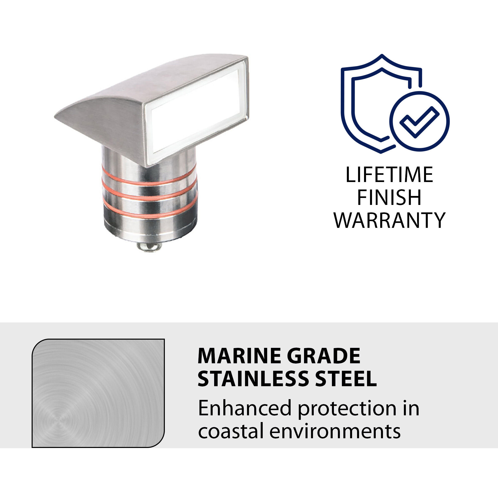 Tyler 12 4.1 watt Stainless Steel Path Lighting in 2700K, WAC Landscape