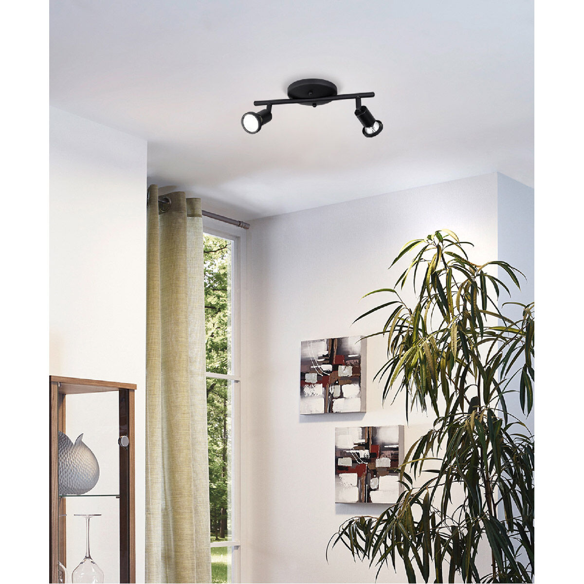 Tremendo 2 Light 120 Structured Black Track Lighting Ceiling Light