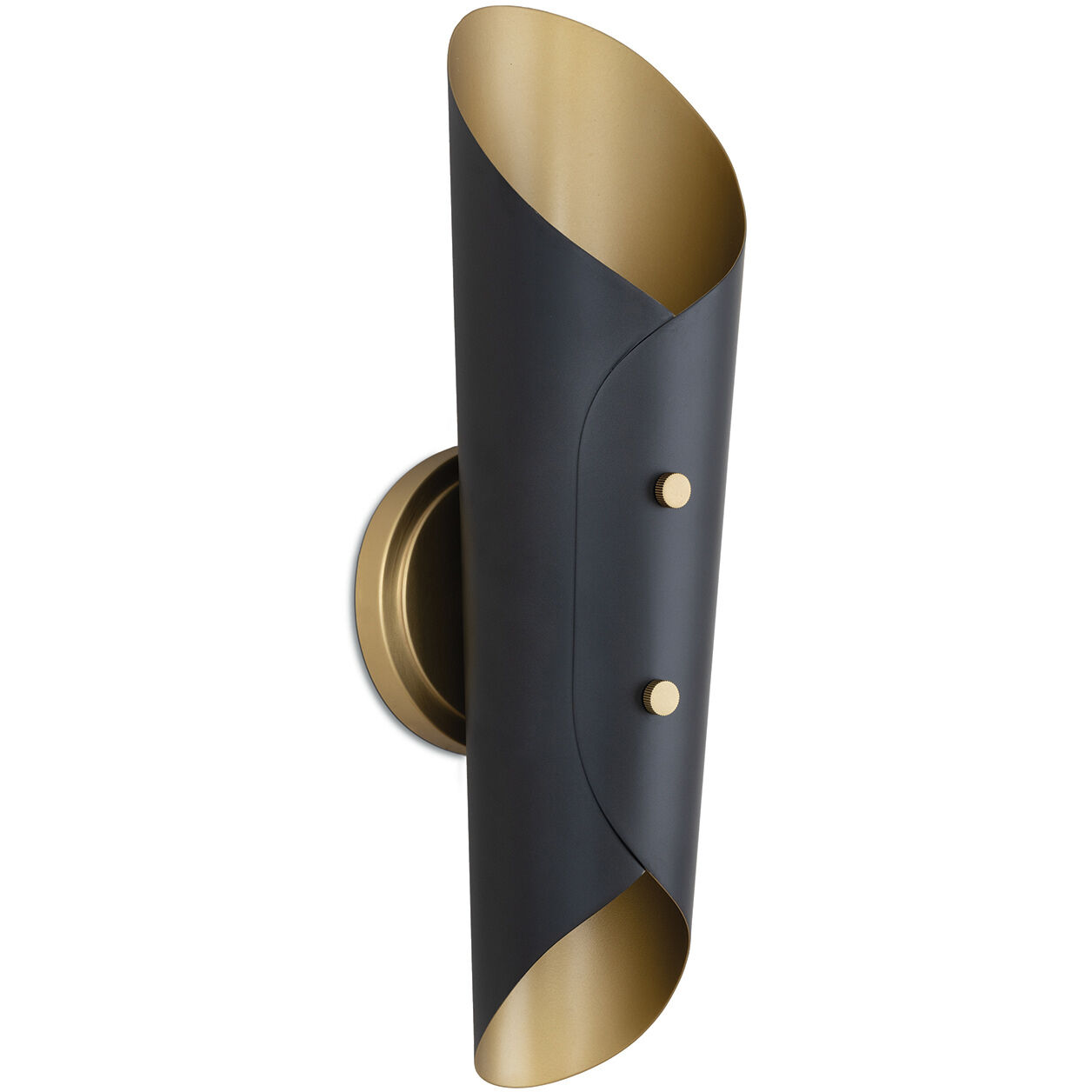 Vest 2 Light 47.5 inch Blackened Brass and Natural Brass Sconce Wall Light