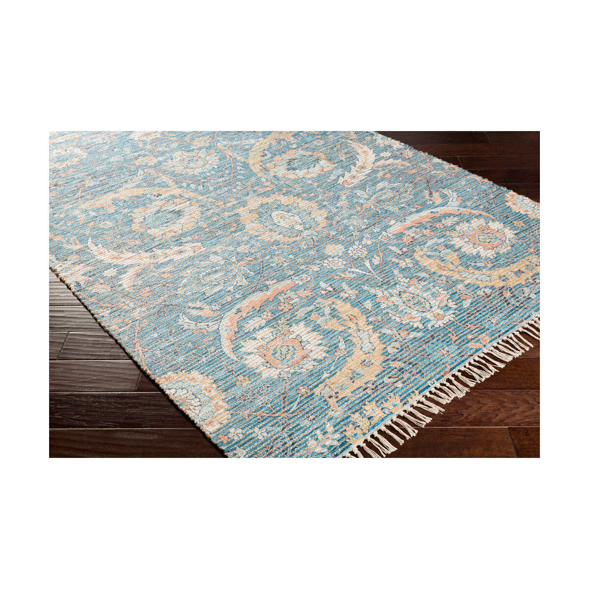 Coventry 96 X 30 inch Sky Blue/White/Coral/Aqua/Camel/Peach/Navy Rugs