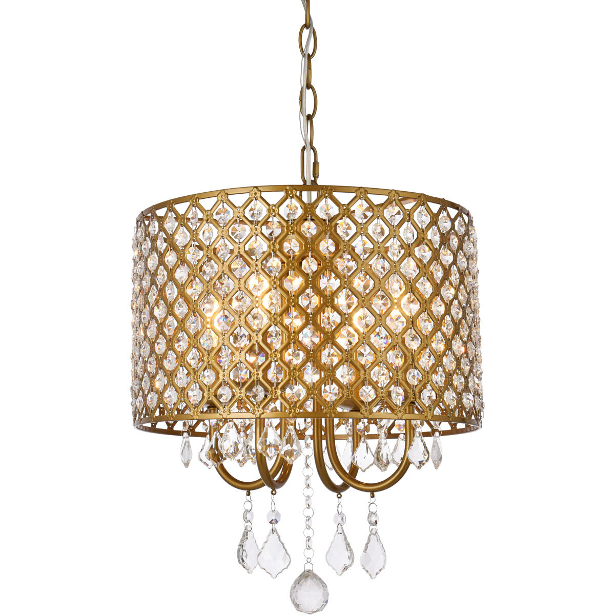Elise 4 Light 14 inch Brass Pendant Ceiling Light