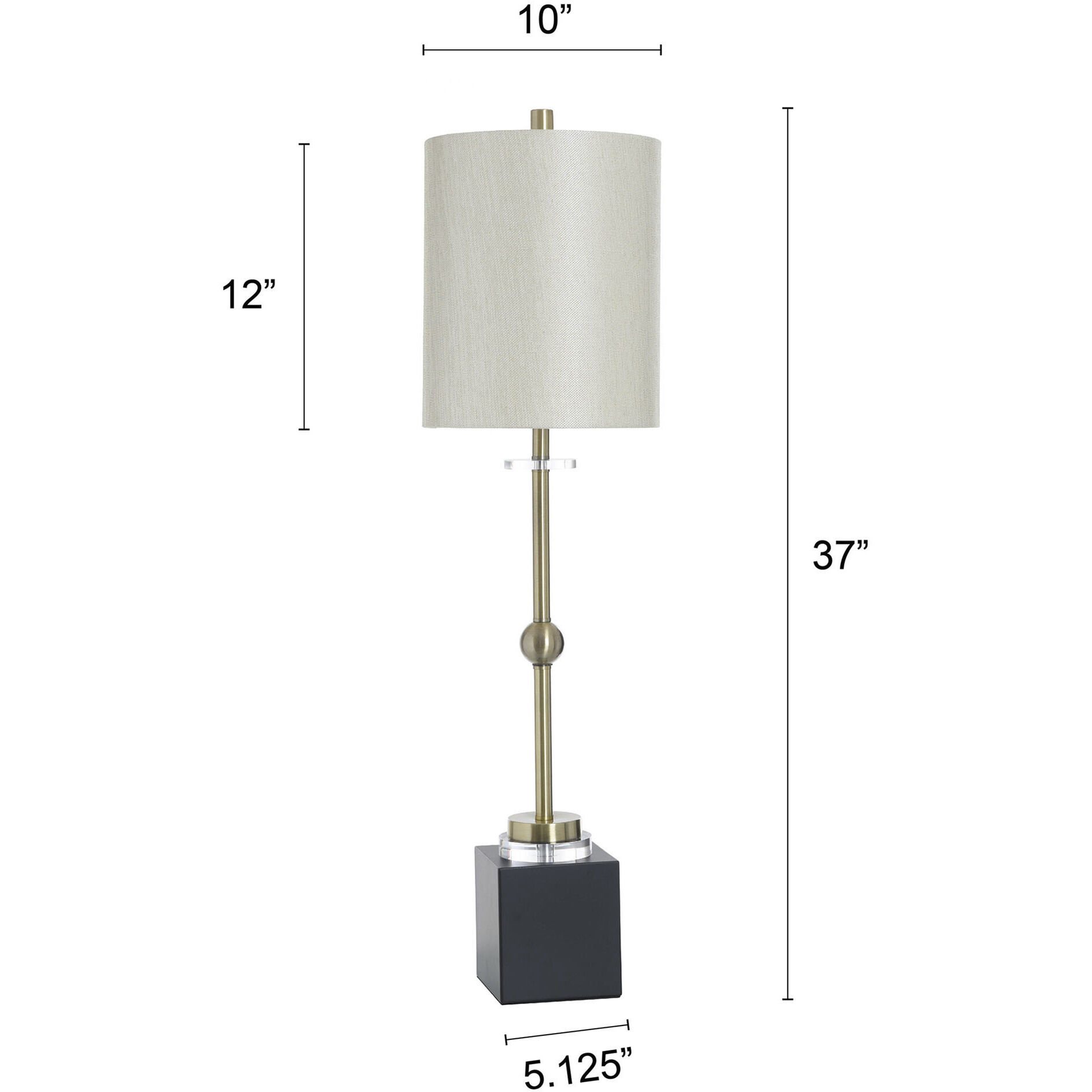 Halle 37 inch 100.00 watt Brushed Brass Table Lamp Portable Light