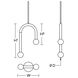 Colette LED 12 inch Black Pendant Ceiling Light