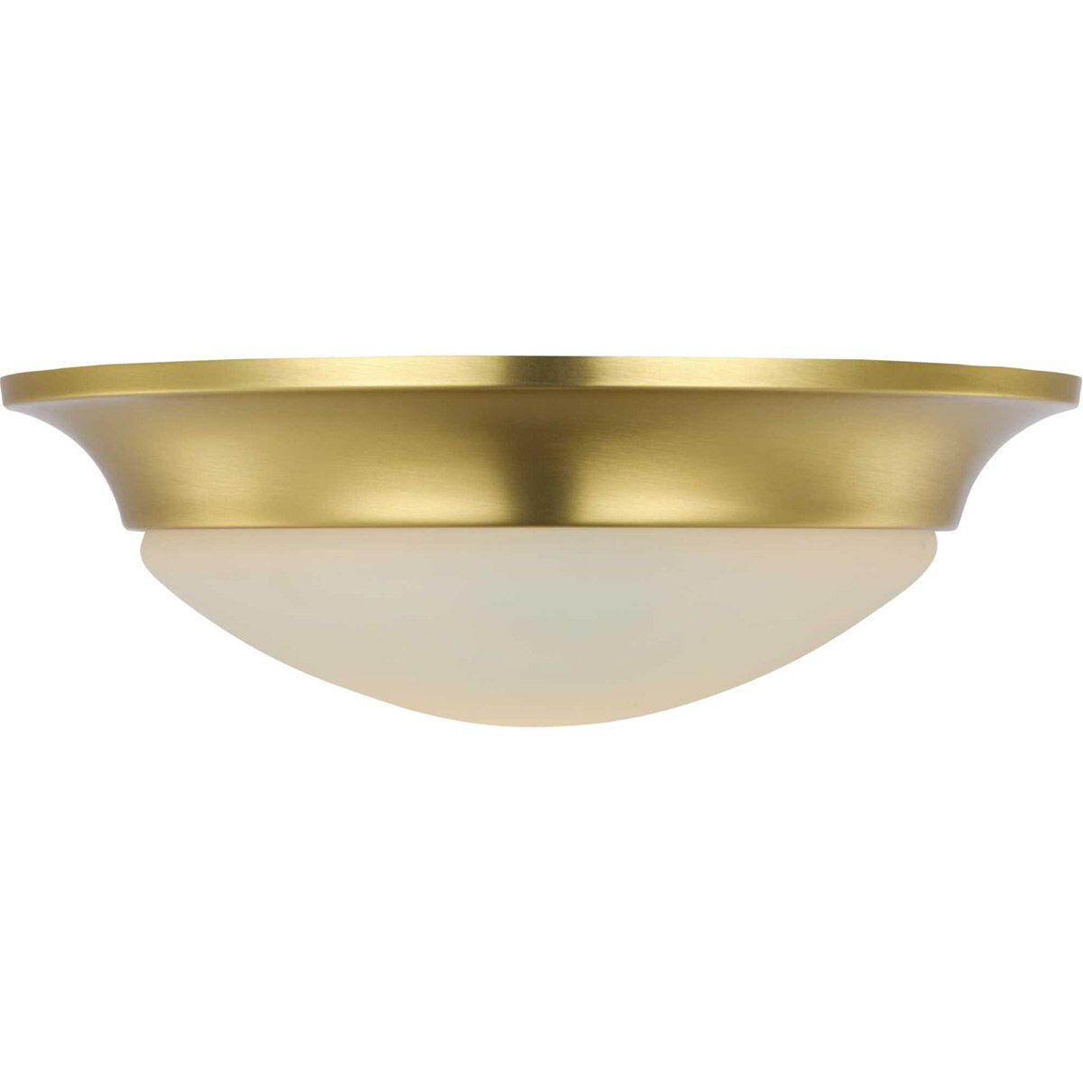Etched Glass Close-to-Ceiling 1 Light 11.5 inch Satin Brass Flush Mount Ceiling Light