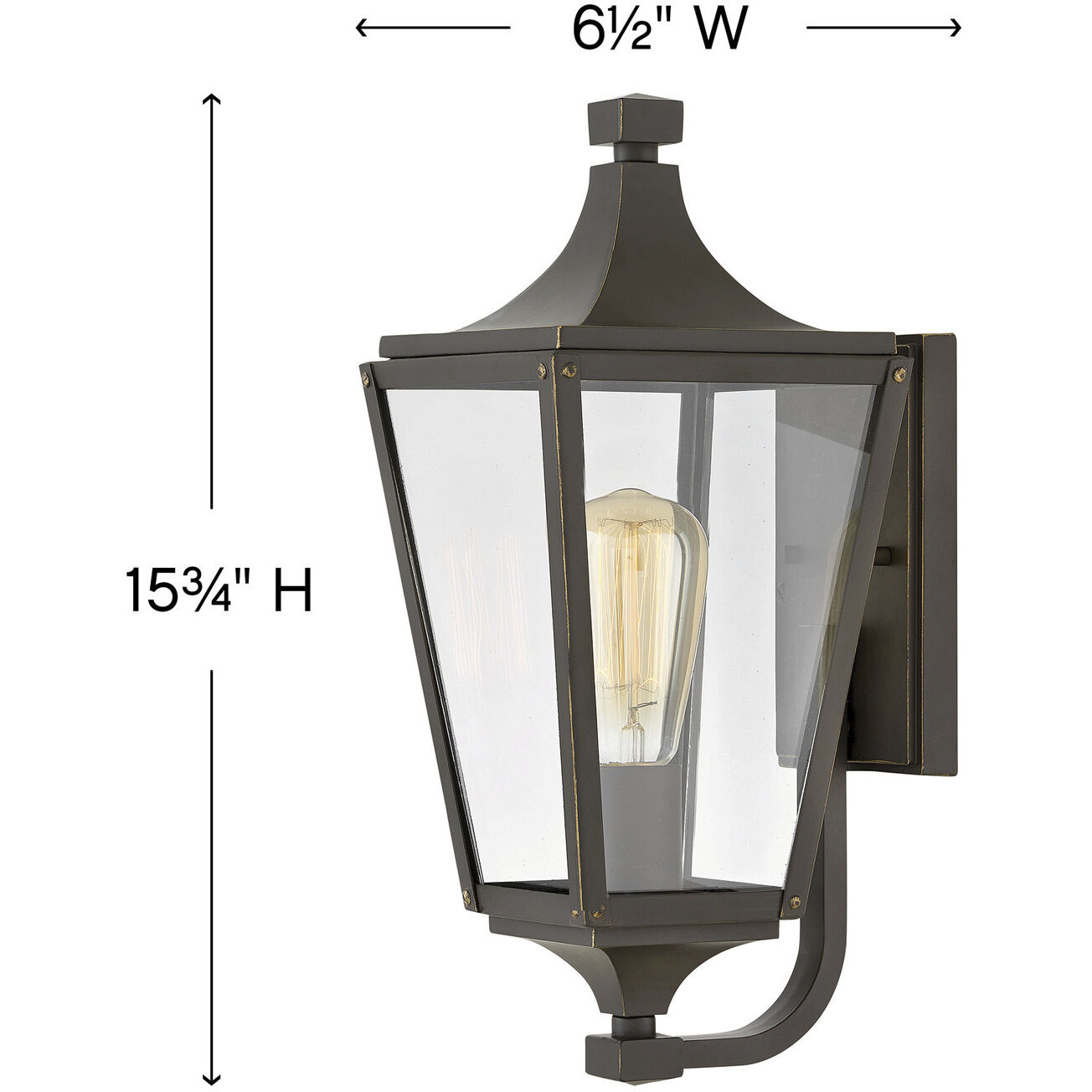 Jaymes Outdoor Wall Mount Lantern, Small