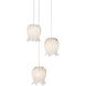 Polpo 3 Light 7.5 inch Silver Multi-Drop Pendant Ceiling Light