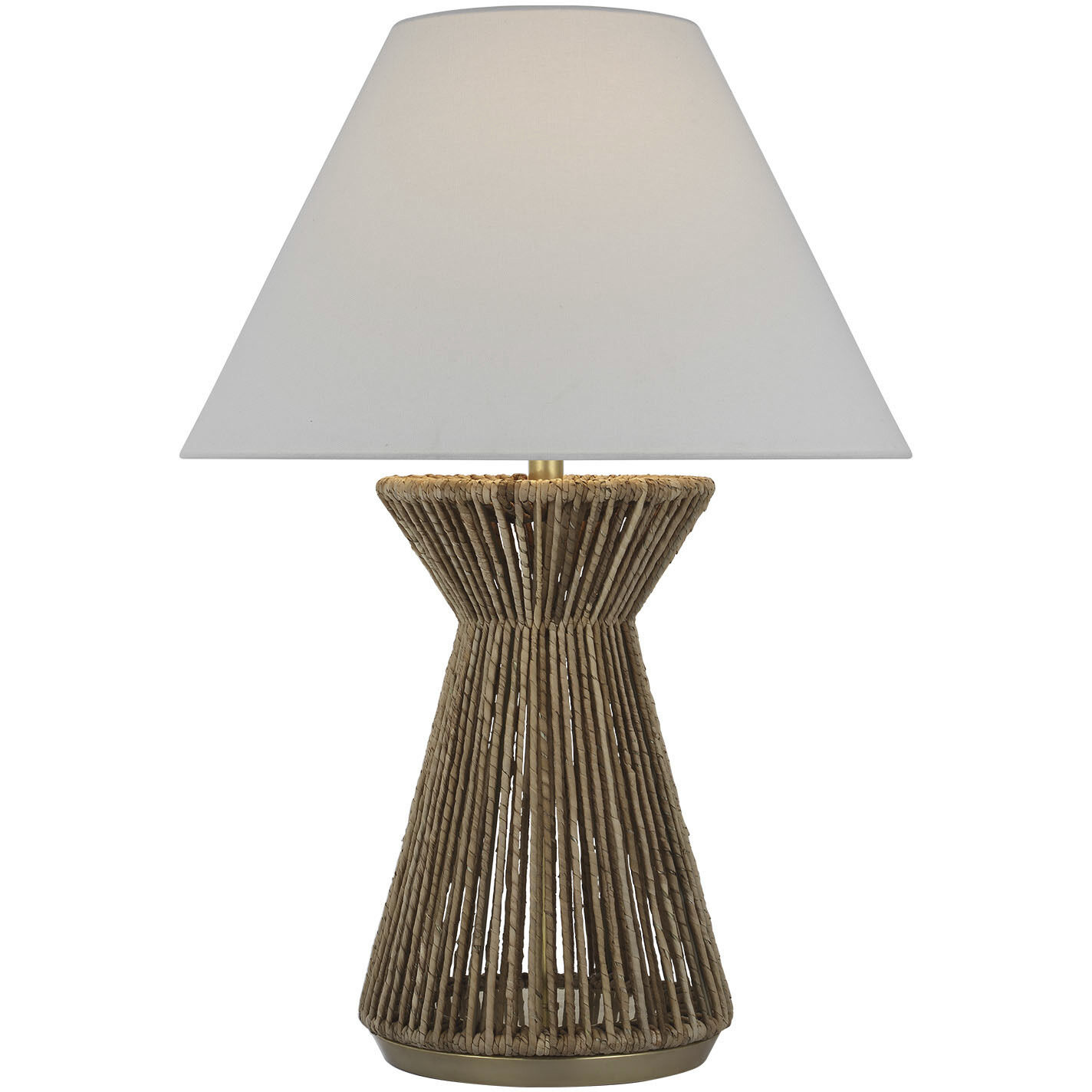 Chapman & Myers Antigua 29.5 inch 15 watt Natural Abaca and Antique-Burnished Brass Table Lamp Portable Light