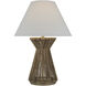 Chapman & Myers Antigua 29.5 inch 15 watt Natural Abaca and Antique-Burnished Brass Table Lamp Portable Light
