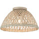 Stella 1 Light 13 inch Natural Rattan Flush Mount Ceiling Light