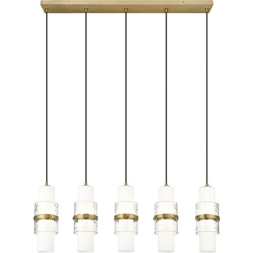 Cayden 5 Light 42 inch Modern Gold Linear Chandelier Ceiling Light