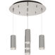 Cameo Multi Pendant Ceiling Light in Brushed Nickel