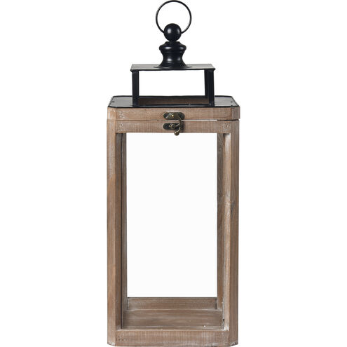 Dowd 10 inch Brown and Clear with Black Lantern