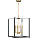 Colwick 4 Light 13.75 inch Matte Black and Signature Gold Pendant Ceiling Light