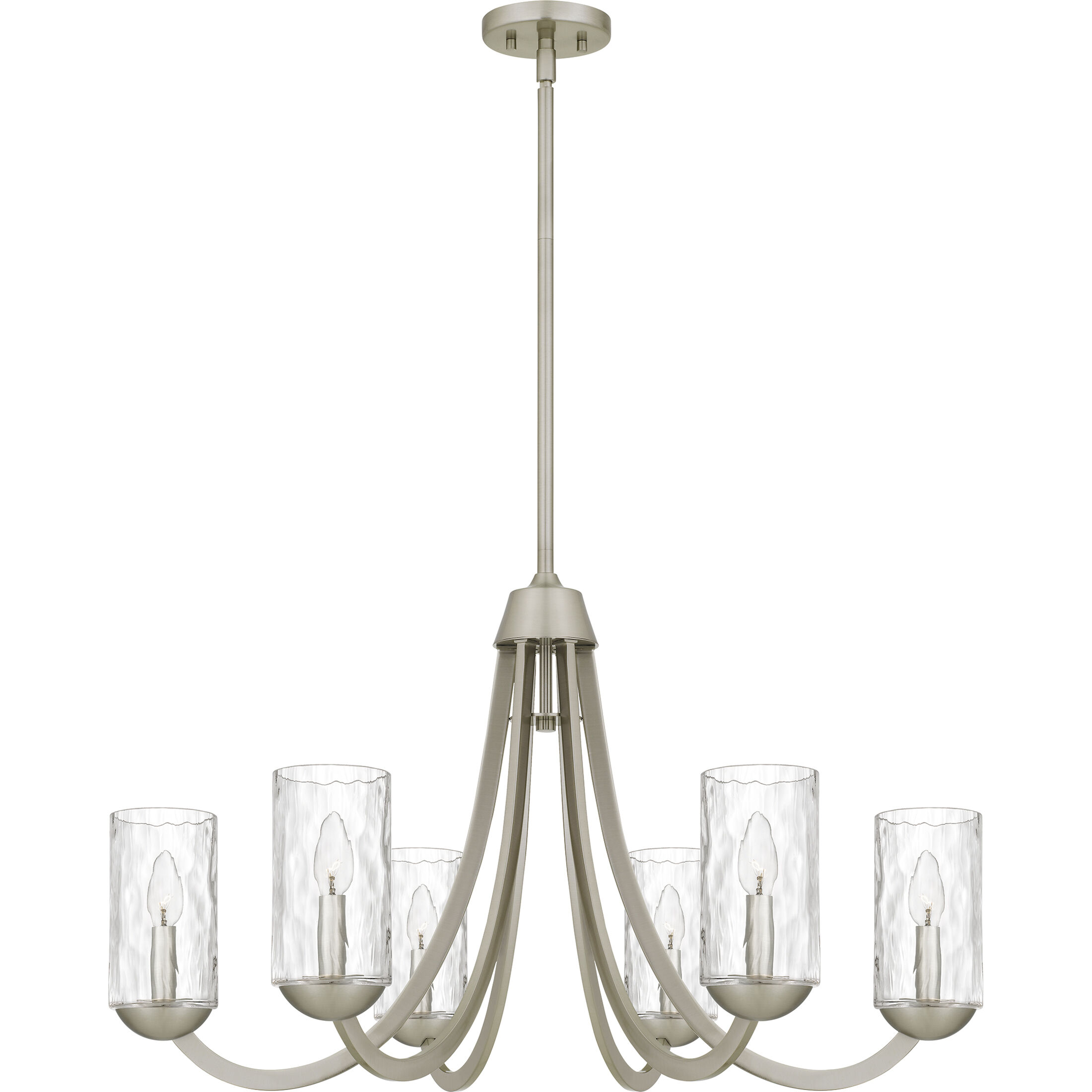 Allard 6 Light 32 inch Brushed Nickel Chandelier Ceiling Light