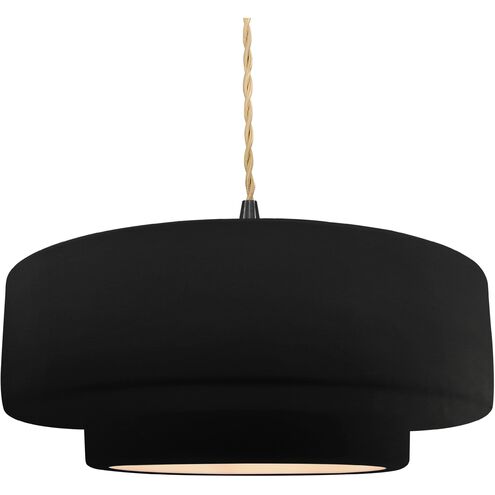 Radiance 1 Light 16.25 inch Carbon Matte Black and Matte Black Pendant Ceiling Light