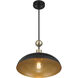 Biloxi 1 Light 17.75 inch Coal And Weathered Antique Brass Pendant Ceiling Light