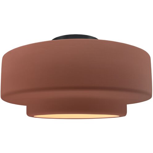 Radiance LED 16.5 inch Canyon Clay and Matte Black Semi Flush Ceiling Light