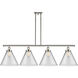 Ballston X-Large Cone LED 48 inch White and Polished Chrome Island Light Ceiling Light in Clear Glass
