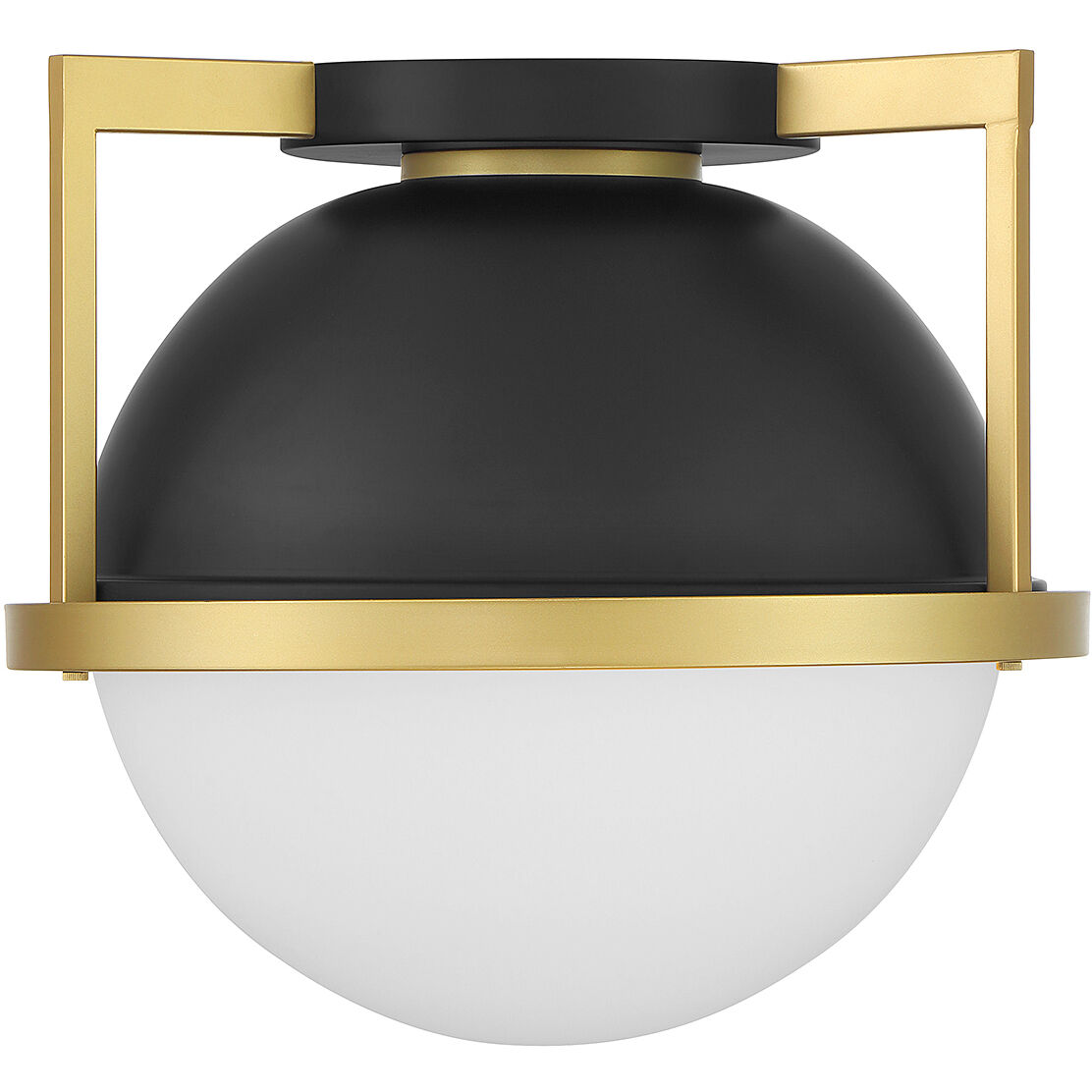 Black and brass flush mount light best sale