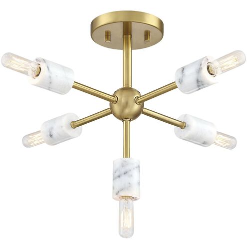 Star Dust 5 Light 16.5 inch Brushed Gold Semi Flush Mount Ceiling Light