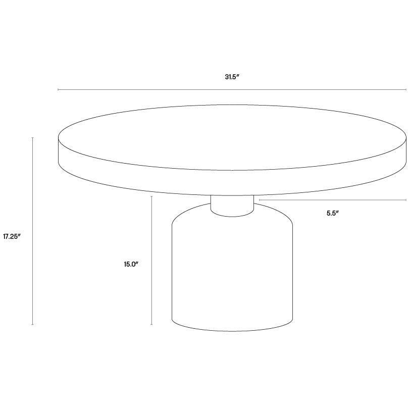 Elmira 31.5 X 17.25 inch Grey Outdoor Coffee Table