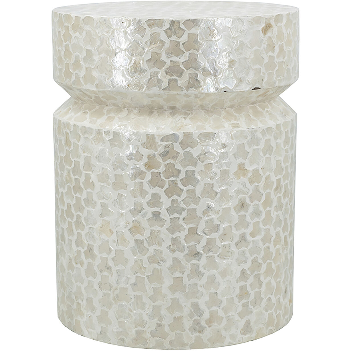 Anita 17.7 inch White Accent Stool
