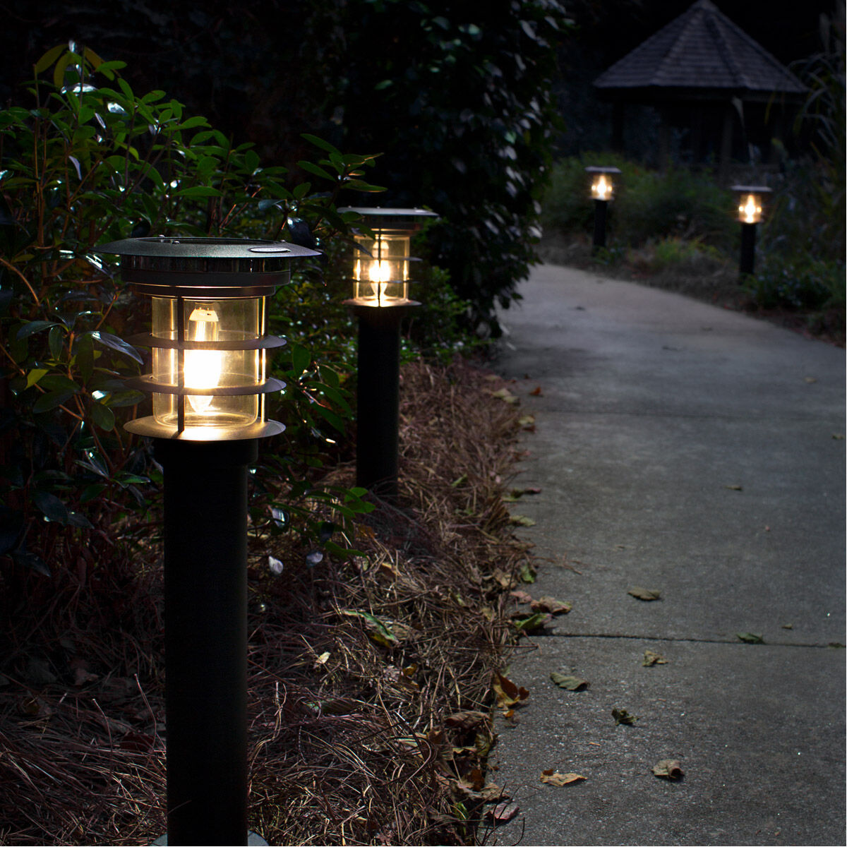 Stainless Steel Bollard 13.00 watt Black Path Light, Solar