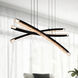 Saber LED 50 inch Black Chandelier Ceiling Light