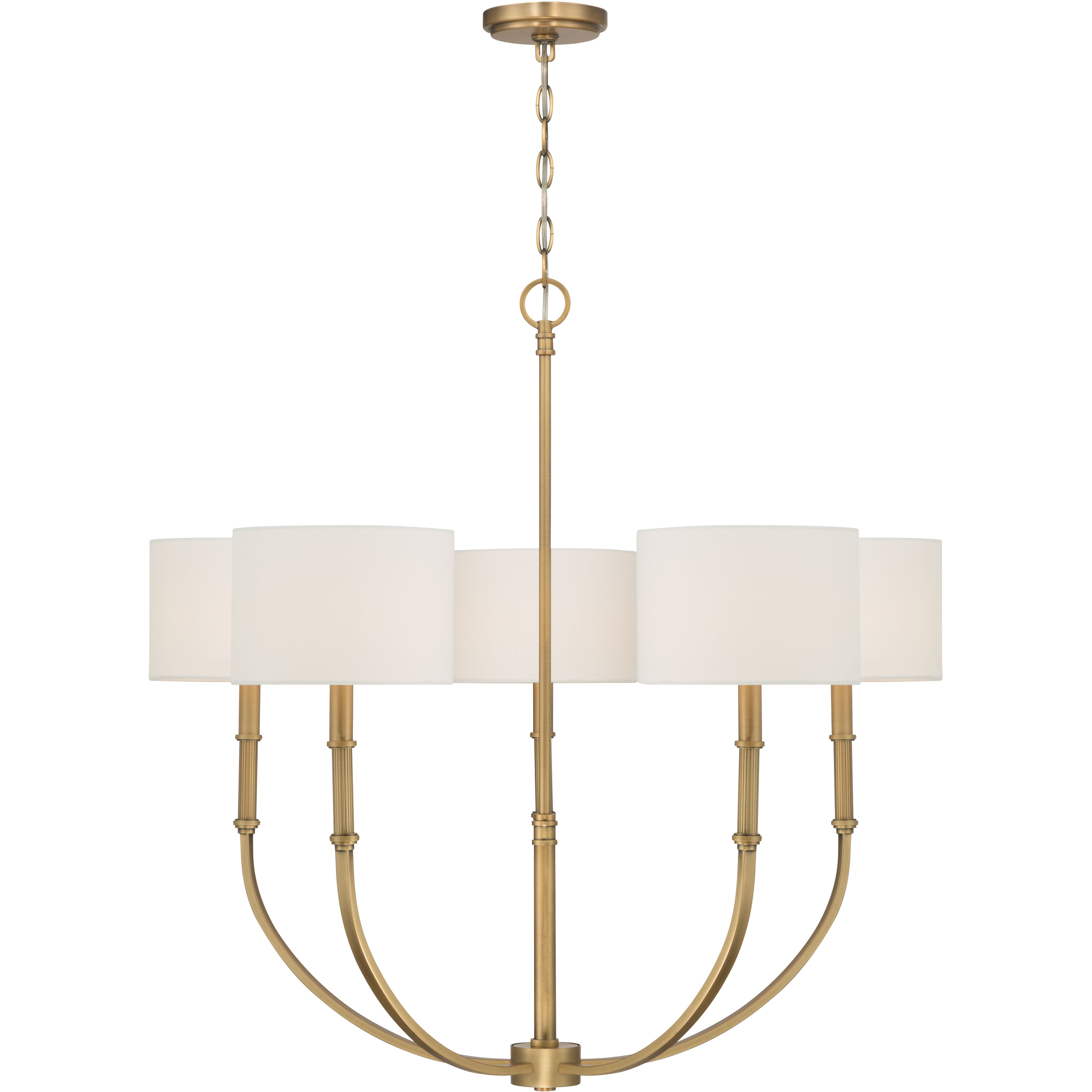 Molvene 5 Light 33 inch Legacy Brass Chandelier Ceiling Light
