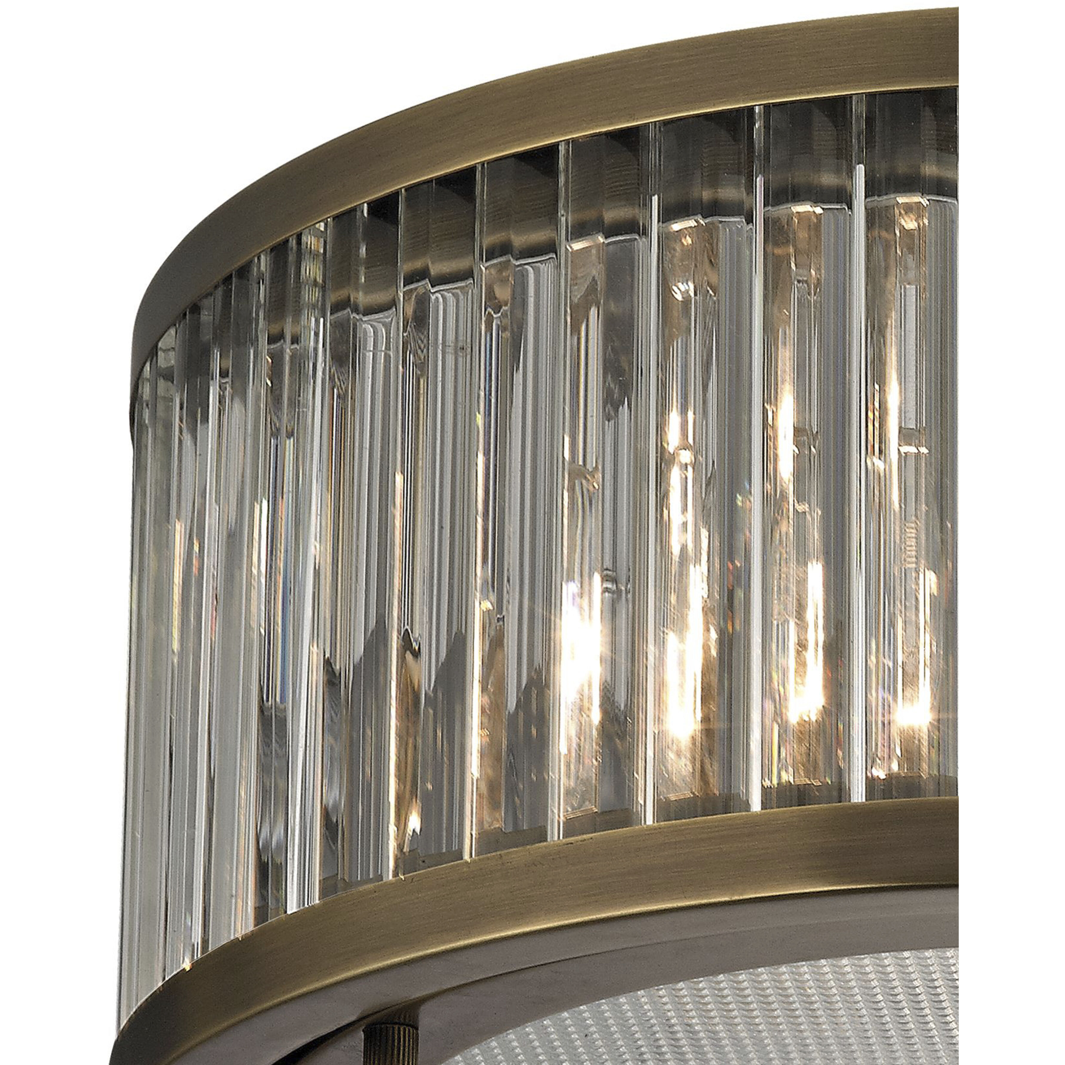 Linden Manor 2 Light 12 inch Aged Brass Flush Mount Ceiling Light