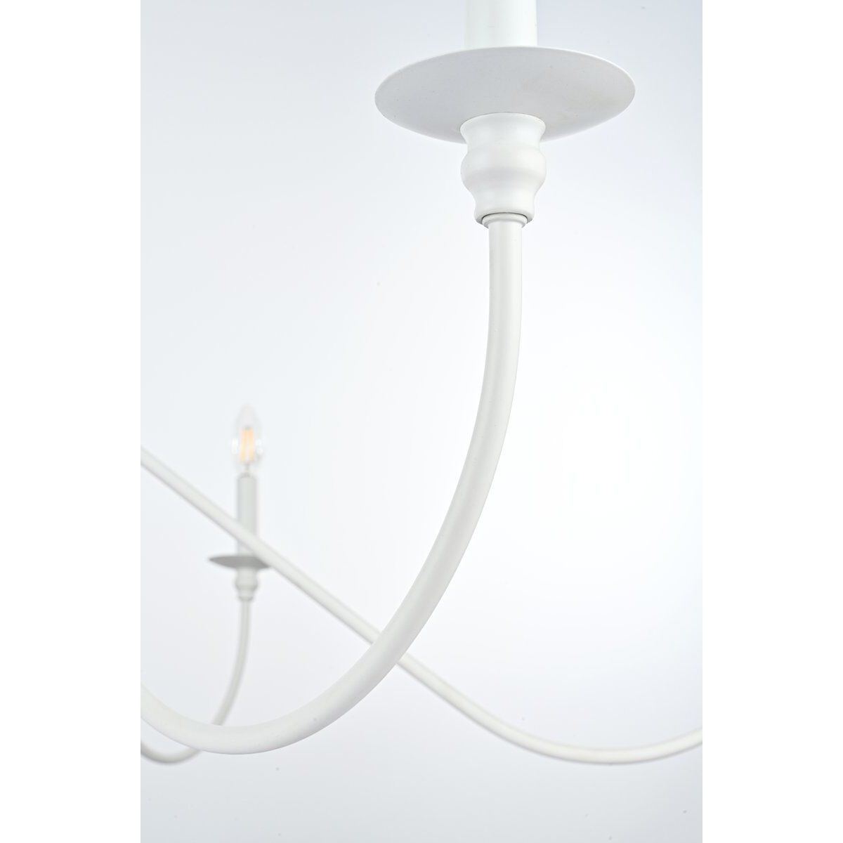 Rohan 6 Light 54 inch White Chandelier Ceiling Light
