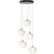 Ume 5 Light 16.6 inch Vintage Platinum Pendant Ceiling Light in Frosted, Long