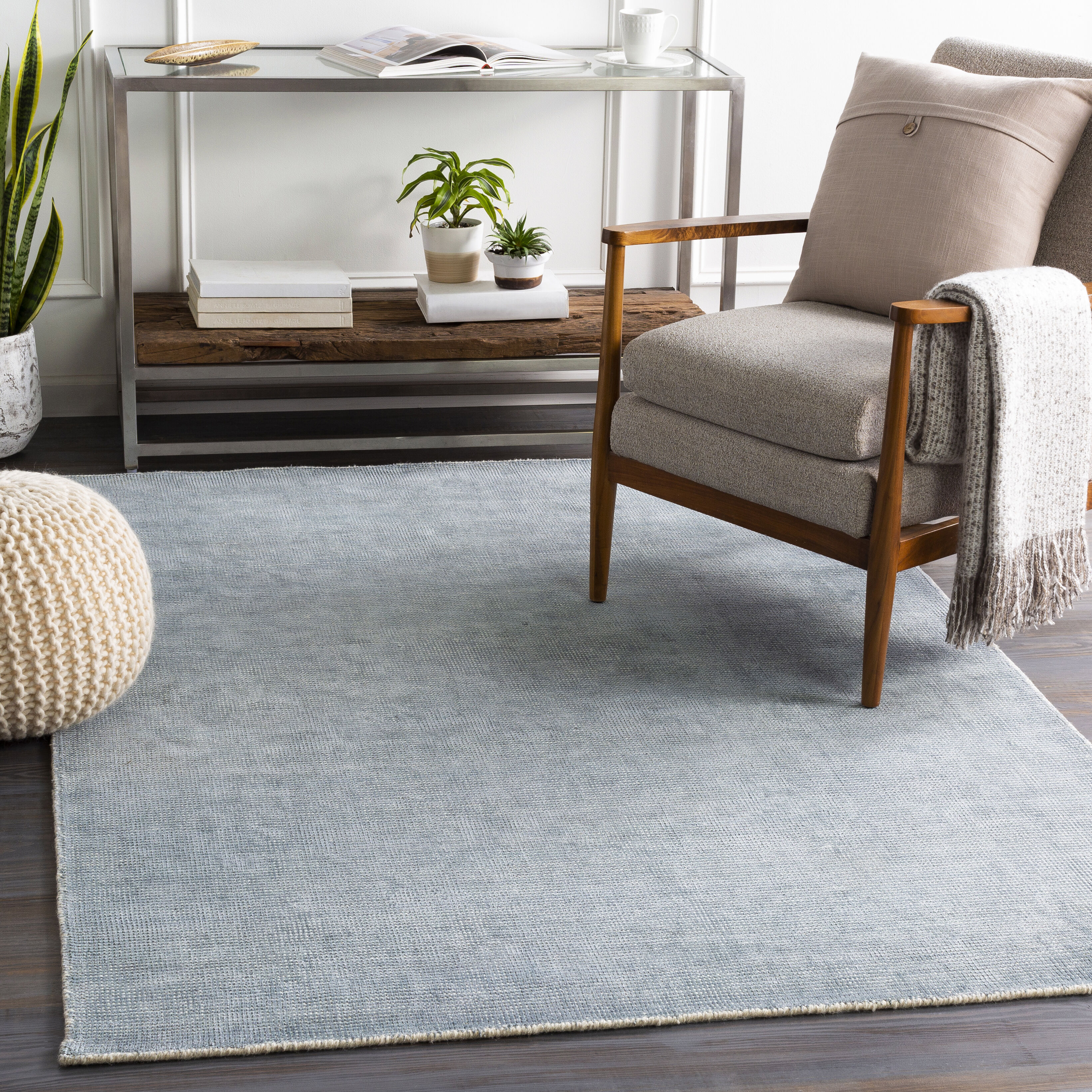 Amalfi 36 X 24 inch Medium Gray Rug in 2 x 3, Rectangle