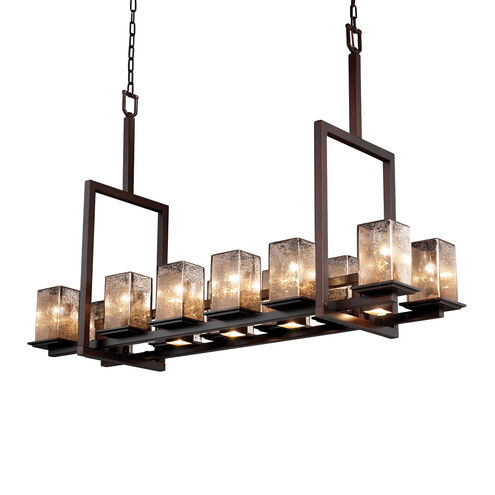 Fusion 17 Light 14 inch Dark Bronze Chandelier Ceiling Light in Incandescent, Frosted Crackle Fusion