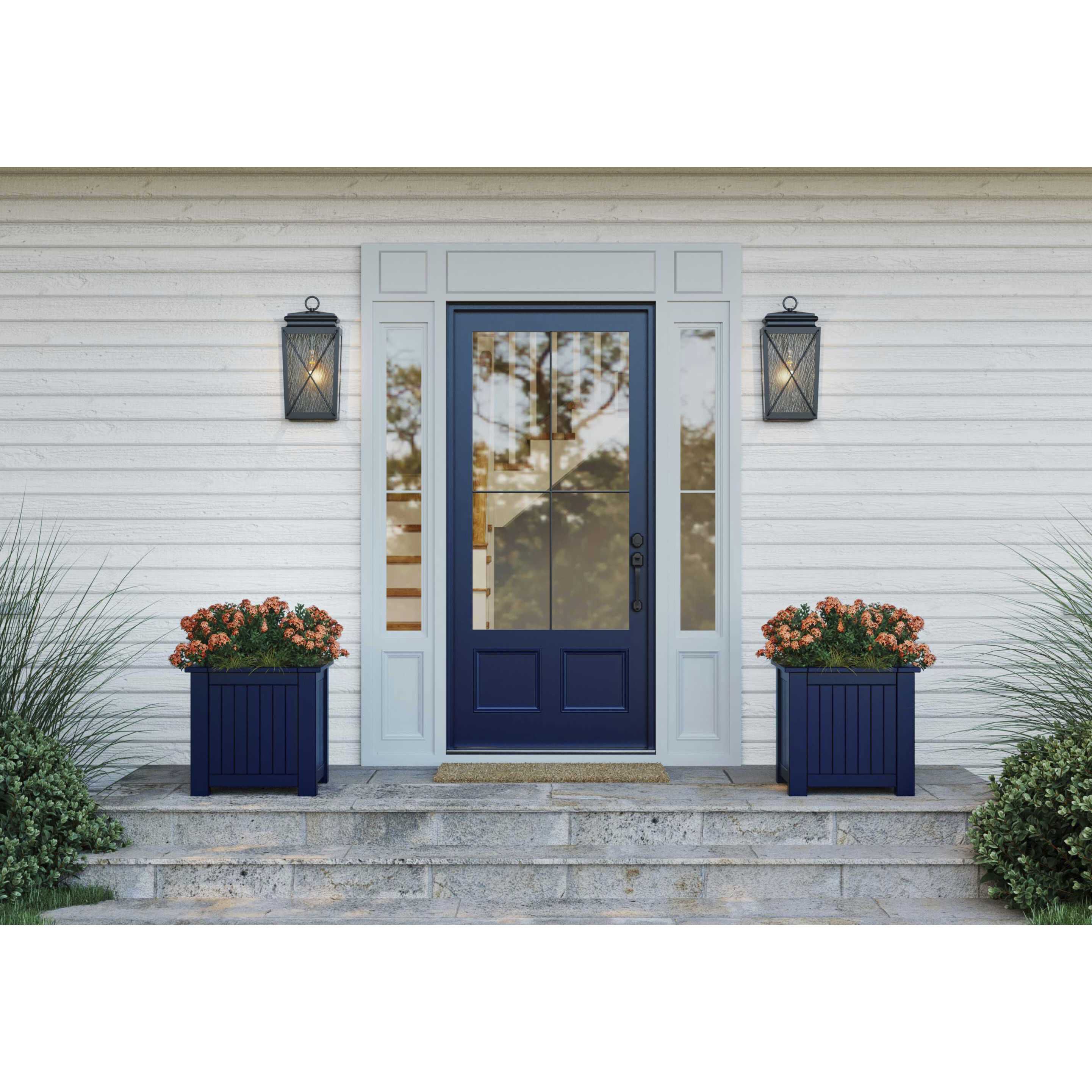 Wakeford 1 Light 21.5 inch Textured Black Wall Lantern