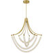Pearl LED 39.25 inch Legacy Brass Chandelier Ceiling Light