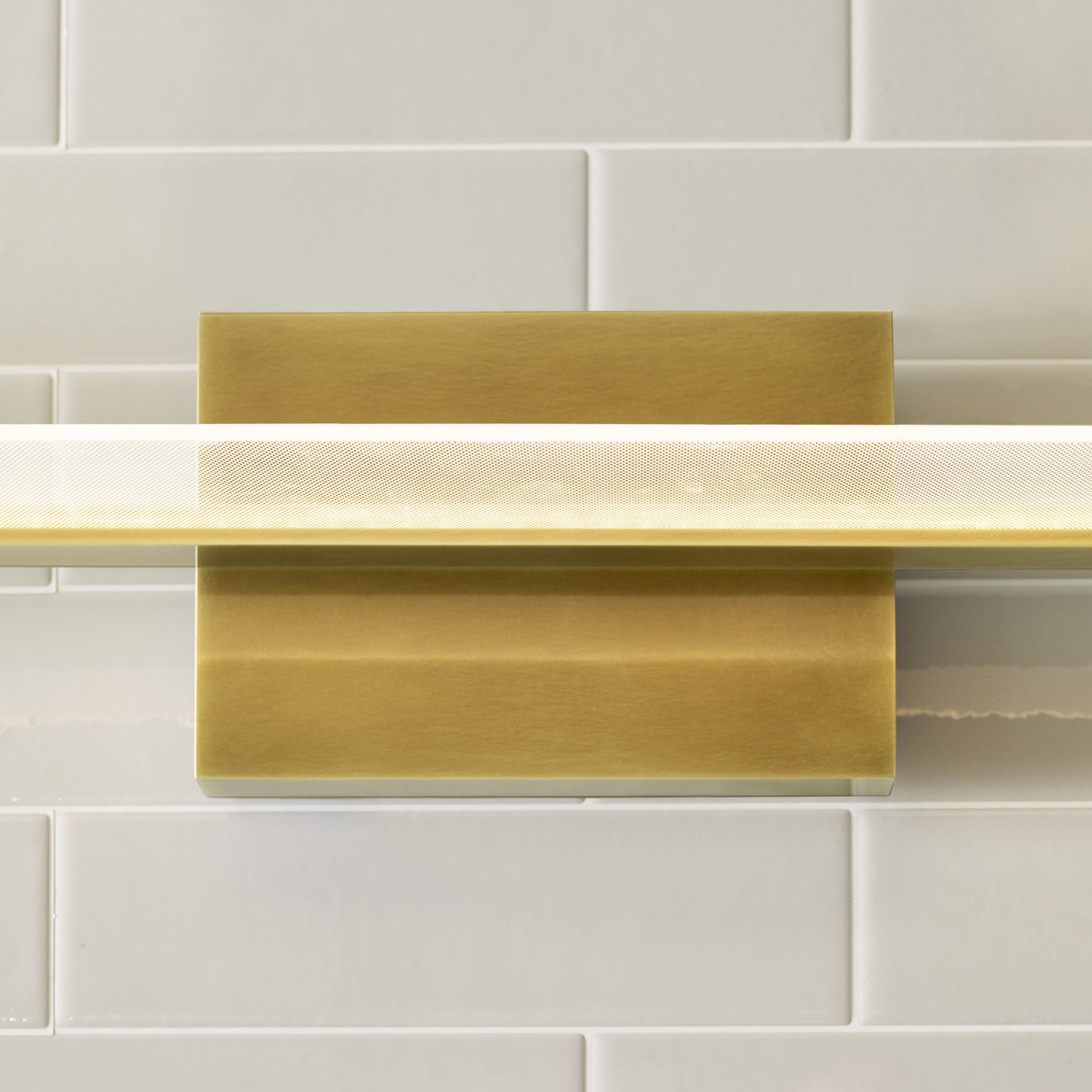 Sean Lavin Span LED 46.8 inch Plated Brass Bath Light Wall Light in LED 90 CRI 3000K 120V, Direct/Indirect, Integrated LED