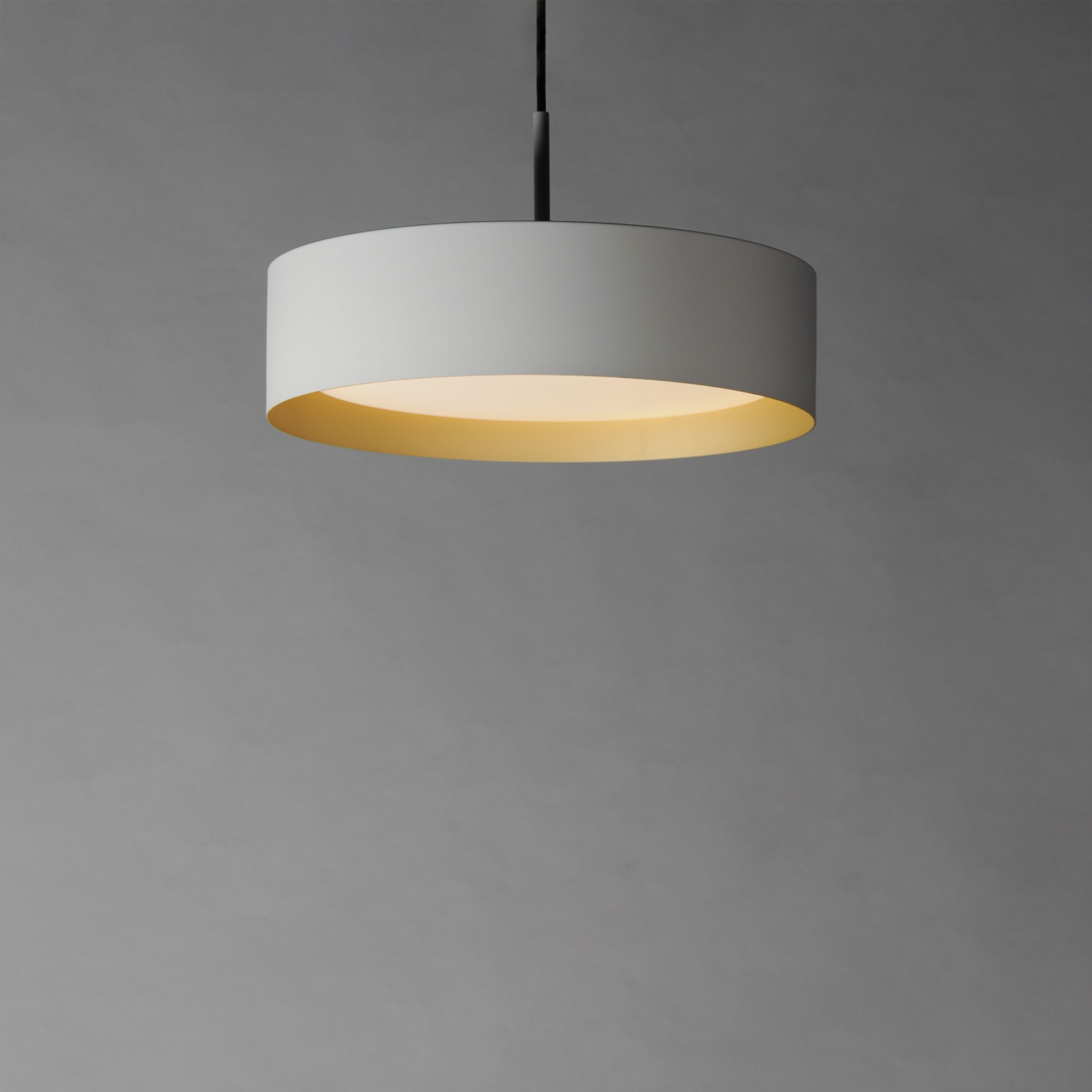 Echo LED 16 inch White/Gold Single Pendant Ceiling Light