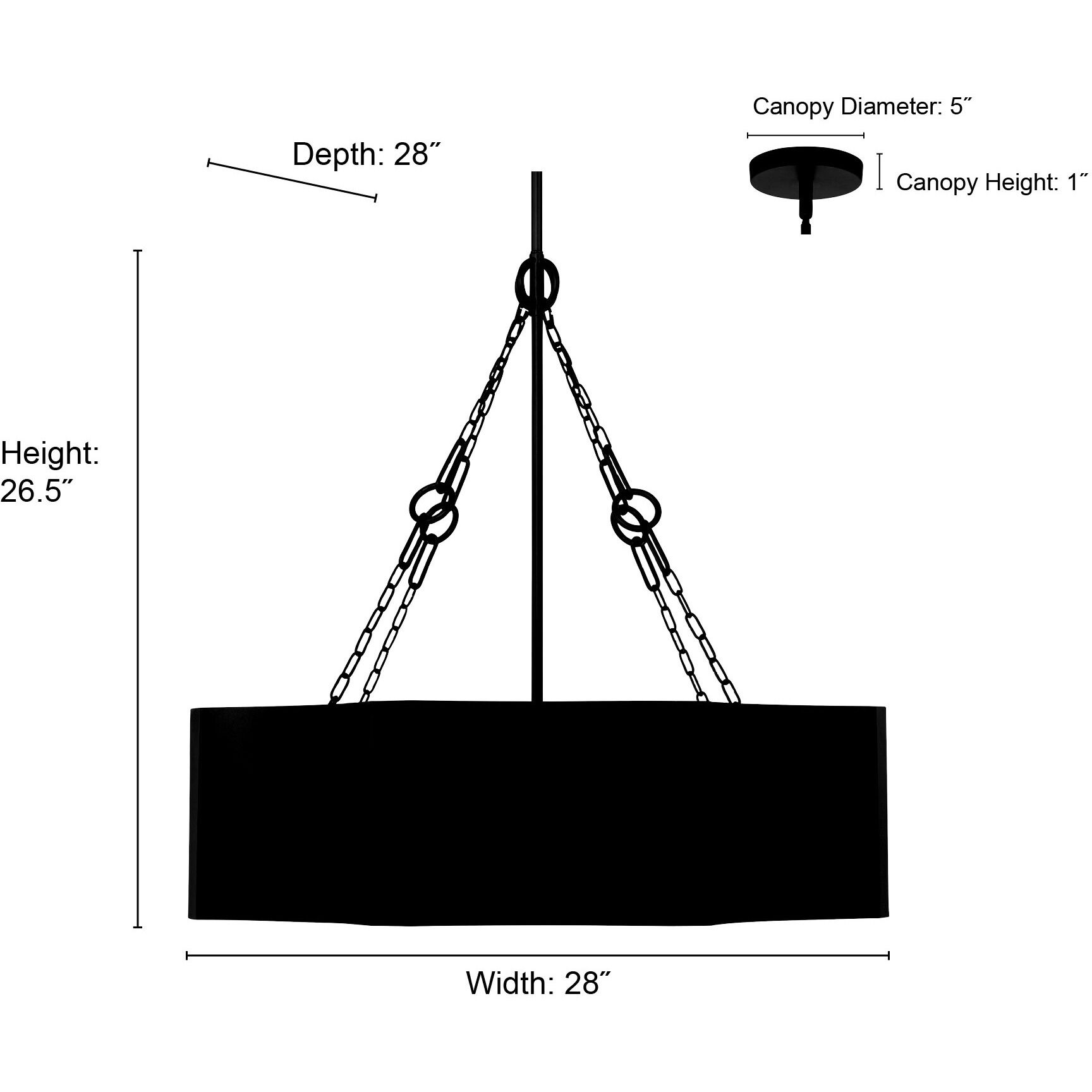 Ottavio 5 Light 28 inch Matte Black and Vintage Brass Pendant Ceiling Light