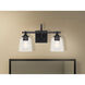 Antonia 2 Light 17.38 inch Coal Black Bath Vanity Light Wall Light