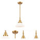Franklin Restoration Caden LED 8 inch Satin Gold Mini Pendant Ceiling Light in Matte White Glass