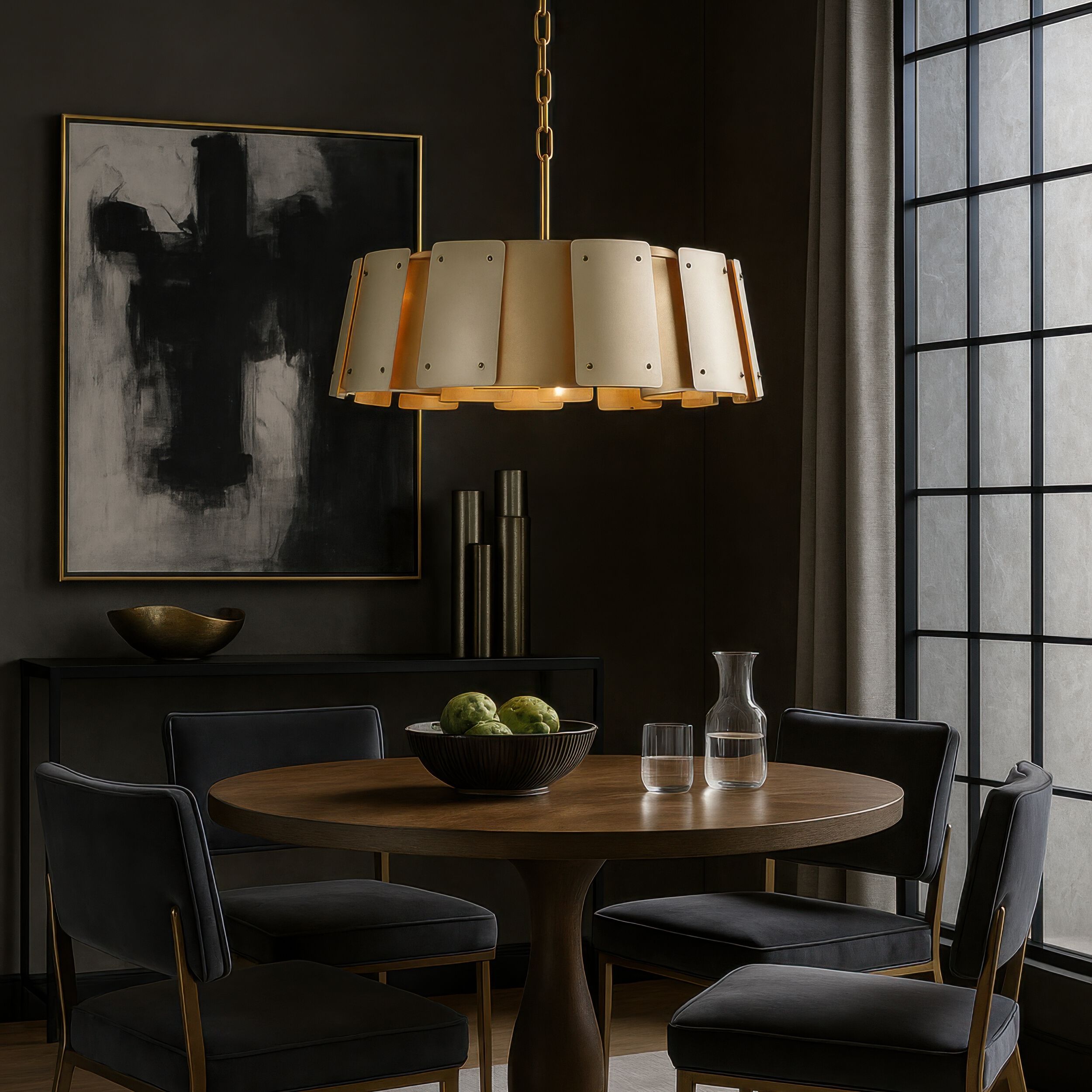 Peep Show 8 Light 32 inch Sunwashed Silver and Brushed Sienna Pendant Ceiling Light