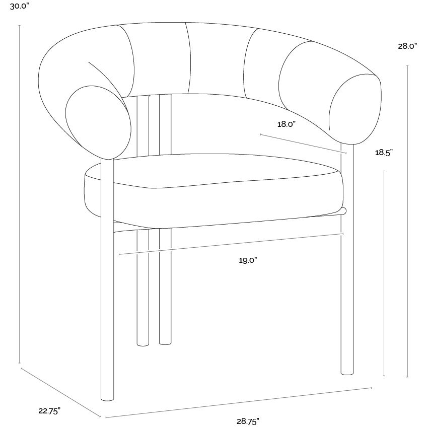 Oniva Black / Noah Meadow Dining Armchair